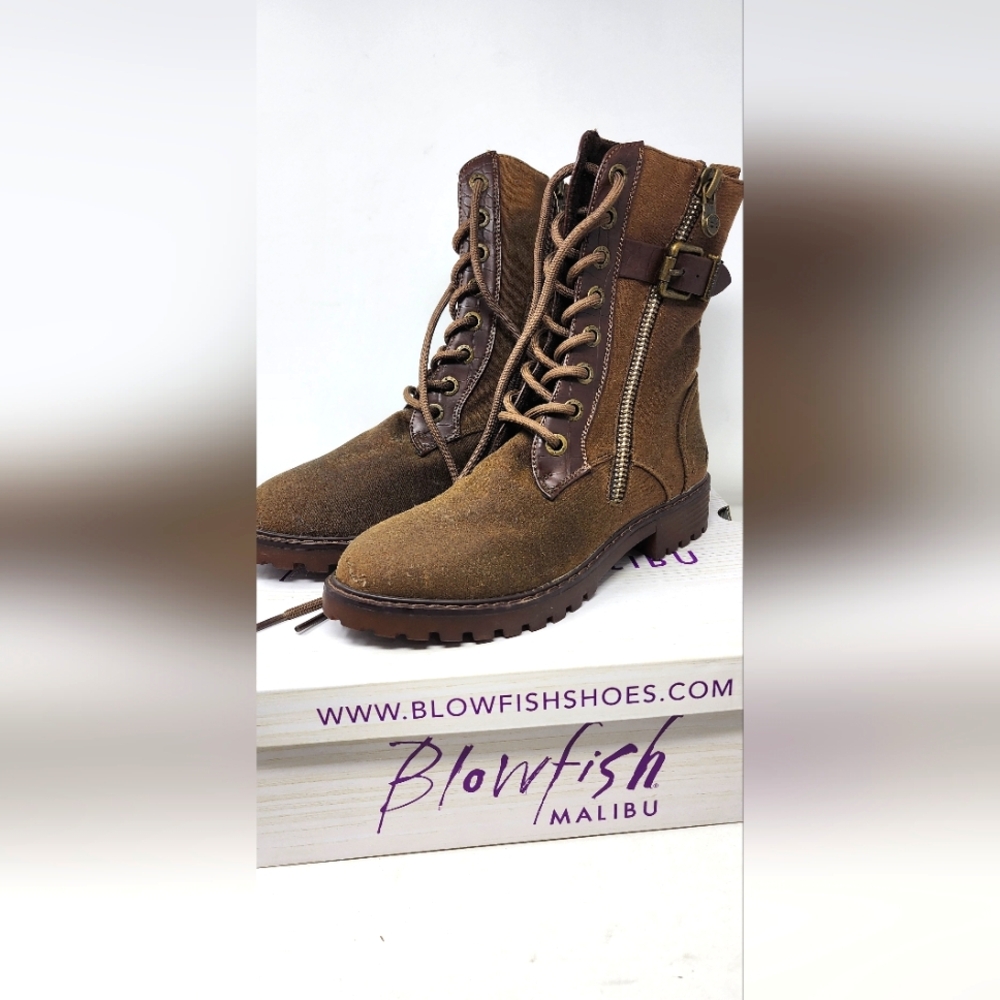 Blowfish Tan Combat Boots THE RAULY